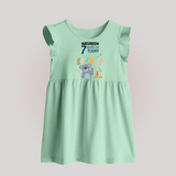 Cute Newborn Baby Frock for 7 Month | Custom Name & Style Options - MINT GREEN - 0 - 3 Months Old (Chest 17")