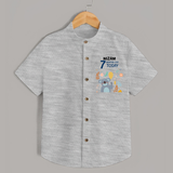 Cute Newborn Shirt for 7 Month | Custom Name & Style Options - GREY - 0 - 6 Months Old (Chest 23")
