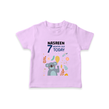 Cute Newborn T-Shirt for 7 Month | Custom Name & Style Options - LILAC - 0-5 Months Old (Chest 17")