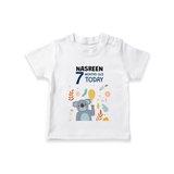 Cute Newborn T-Shirt for 7 Month | Custom Name & Style Options - WHITE - 0-5 Months Old (Chest 17")