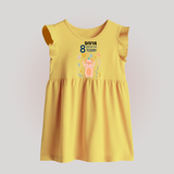 Cute Newborn Baby Frock for 8 Month | Custom Name & Style Options - PASTEL YELLOW - 0 - 3 Months Old (Chest 17")