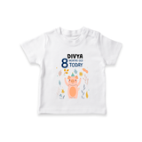 Cute Newborn T-Shirt for 8 Month | Custom Name & Style Options - WHITE - 0-5 Months Old (Chest 17")