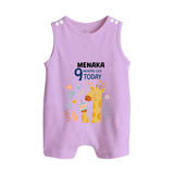 Cute Newborn Romper Suit/ Sleeveless Romper for 9 Month | Custom Name & Style Options - LILAC - 0 - 5 Months Old (Chest 18")