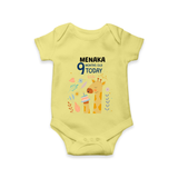 Cute Newborn Romper/Onesie for 9 Month | Custom Name & Style Options - PASTEL YELLOW - New Born (Chest 14")