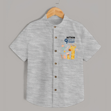 Cute Newborn Shirt for 9 Month | Custom Name & Style Options - GREY - 0 - 6 Months Old (Chest 23")