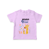 Cute Newborn T-Shirt for 9 Month | Custom Name & Style Options - LILAC - 0-5 Months Old (Chest 17")