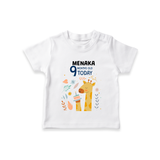 Cute Newborn T-Shirt for 9 Month | Custom Name & Style Options - WHITE - 0-5 Months Old (Chest 17")