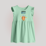 Cute Newborn Baby Frock for 10 Month | Custom Name & Style Options - MINT GREEN - 0 - 3 Months Old (Chest 17")