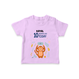 Commemorate your little one's 10th month with a custom T-Shirt, personalized with their name! - LILAC - 0 - 5 Months Old (Chest 17")