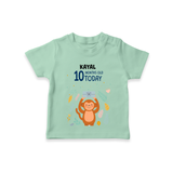 Commemorate your little one's 10th month with a custom T-Shirt, personalized with their name! - MINT GREEN - 0 - 5 Months Old (Chest 17")