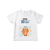 Commemorate your little one's 10th month with a custom T-Shirt, personalized with their name! - WHITE - 0 - 5 Months Old (Chest 17")