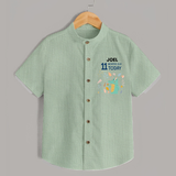 Cute Newborn Shirt for 11 Month | Custom Name & Style Options - MINT GREEN - 0 - 6 Months Old (Chest 23")