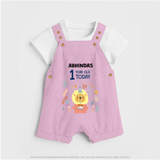 Cute Newborn Dungaree Set for 1 Year | Custom Name & Style Options - BABY PINK - 0 - 5 Months Old (Chest 18")