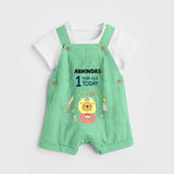 Cute Newborn Dungaree Set for 1 Year | Custom Name & Style Options - GREEN - 0 - 5 Months Old (Chest 18")