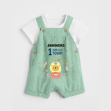 Cute Newborn Dungaree Set for 1 Year | Custom Name & Style Options - MINT GREEN - 0 - 5 Months Old (Chest 18")