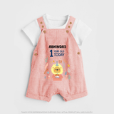 Cute Newborn Dungaree Set for 1 Year | Custom Name & Style Options - PEACH - 0 - 5 Months Old (Chest 18")
