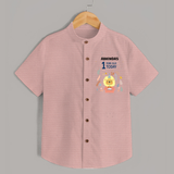 Cute Newborn Shirt for 1 Year | Custom Name & Style Options - PEACH - 0 - 6 Months Old (Chest 23")