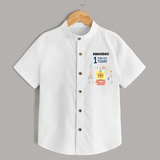 Cute Newborn Shirt for 1 Year | Custom Name & Style Options - WHITE - 0 - 6 Months Old (Chest 23")
