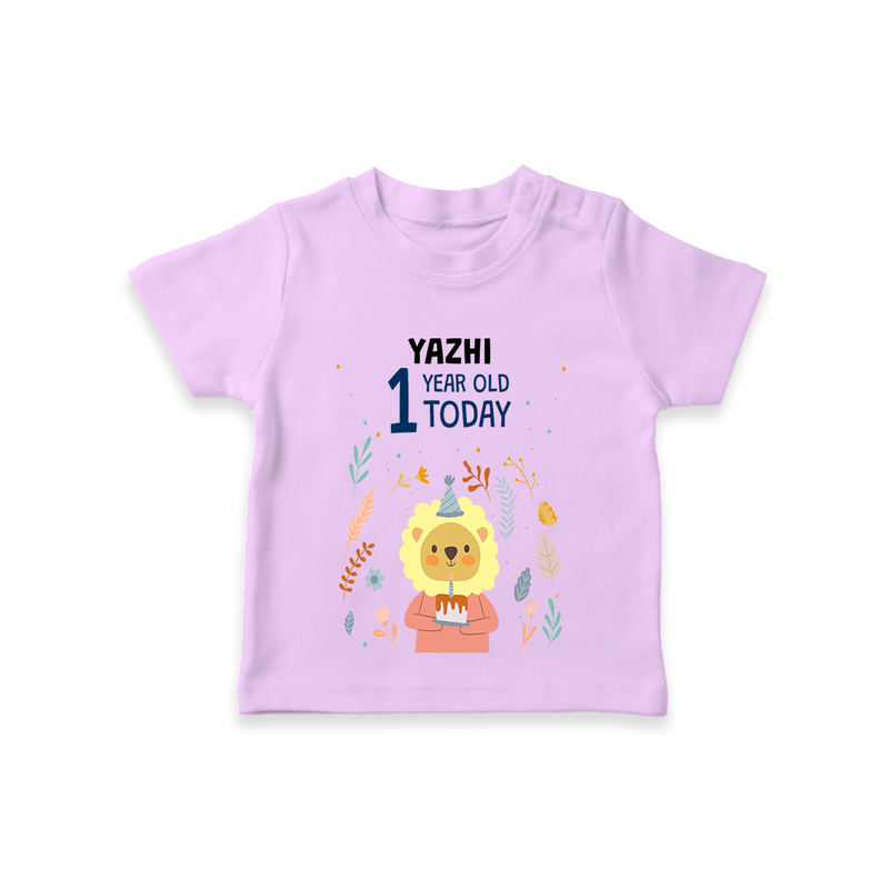 Commemorate your little one's 12th month with a custom T-Shirt, personalized with their name! - LILAC - 0 - 5 Months Old (Chest 17")