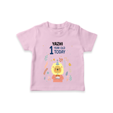 Commemorate your little one's 12th month with a custom T-Shirt, personalized with their name! - PINK - 0 - 5 Months Old (Chest 17")
