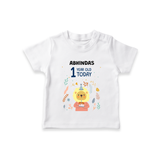 Cute Newborn T-Shirt for 1 Year | Custom Name & Style Options - WHITE - 0-5 Months Old (Chest 17")