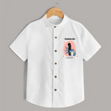 Baby Shirt Birthday Outfit - 1st Month | Personalized Shirt | Cozy Cotton Fabric - WHITE - 0 - 6 Months Old (Chest 23")