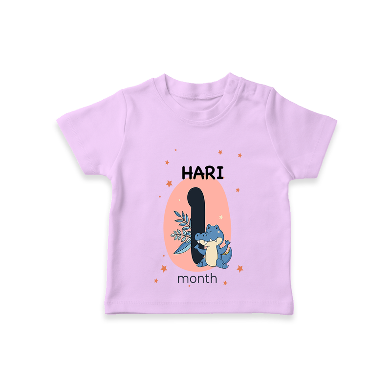 Commemorate your little one's 1st month with a customized T-Shirt - LILAC - 0 - 5 Months Old (Chest 17")