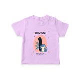 Baby T-Shirt Birthday Outfit - 1st Month | Personalized T-Shirt | Cozy Cotton Fabric - LILAC - 0-5 Months Old (Chest 17")