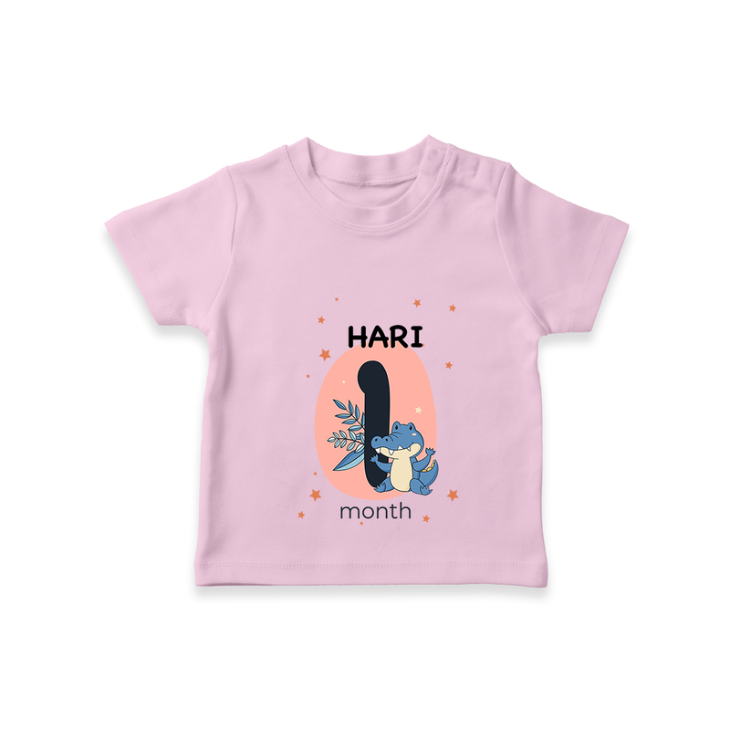 Commemorate your little one's 1st month with a customized T-Shirt - PINK - 0 - 5 Months Old (Chest 17")