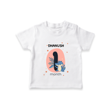 Baby T-Shirt Birthday Outfit - 1st Month | Personalized T-Shirt | Cozy Cotton Fabric - WHITE - 0-5 Months Old (Chest 17")