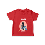Commemorate your little one's 1st month with a customized T-Shirt - RED - 0 - 5 Months Old (Chest 17")