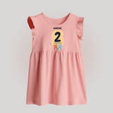 Baby Baby Frock Birthday Outfit - 2nd Month | Personalized Baby Frock | Cozy Cotton Fabric - BABY PINK - 0 - 3 Months Old (Chest 17")