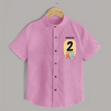 Baby Shirt Birthday Outfit - 2nd Month | Personalized Shirt | Cozy Cotton Fabric - BABY PINK - 0 - 6 Months Old (Chest 23")