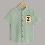 Baby Shirt Birthday Outfit - 2nd Month | Personalized Shirt | Cozy Cotton Fabric - MINT GREEN - 0 - 6 Months Old (Chest 23")