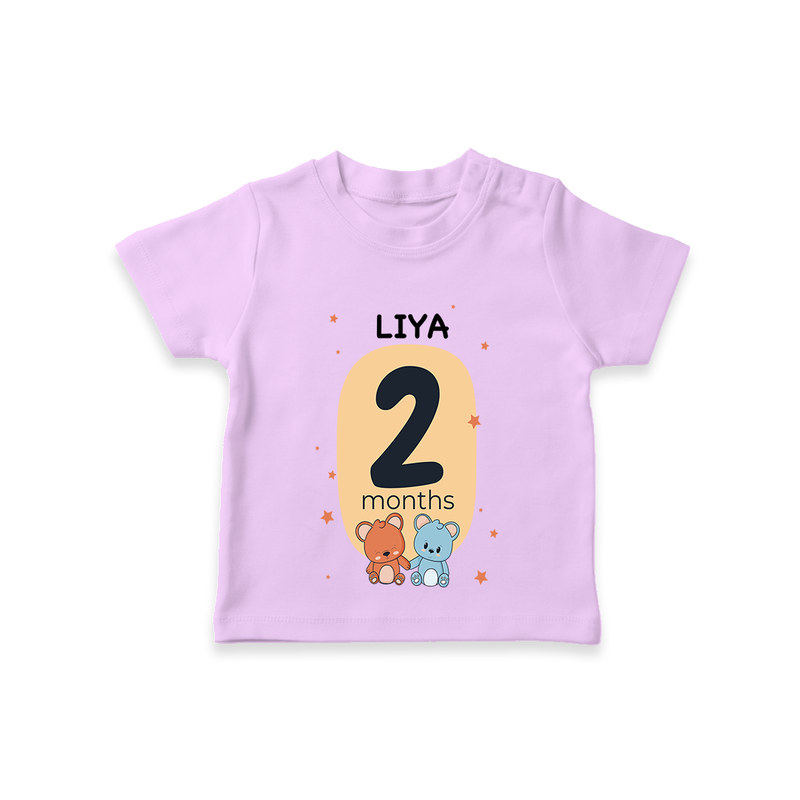 Commemorate your little one's 2nd month with a customized T-Shirt - LILAC - 0 - 5 Months Old (Chest 17")