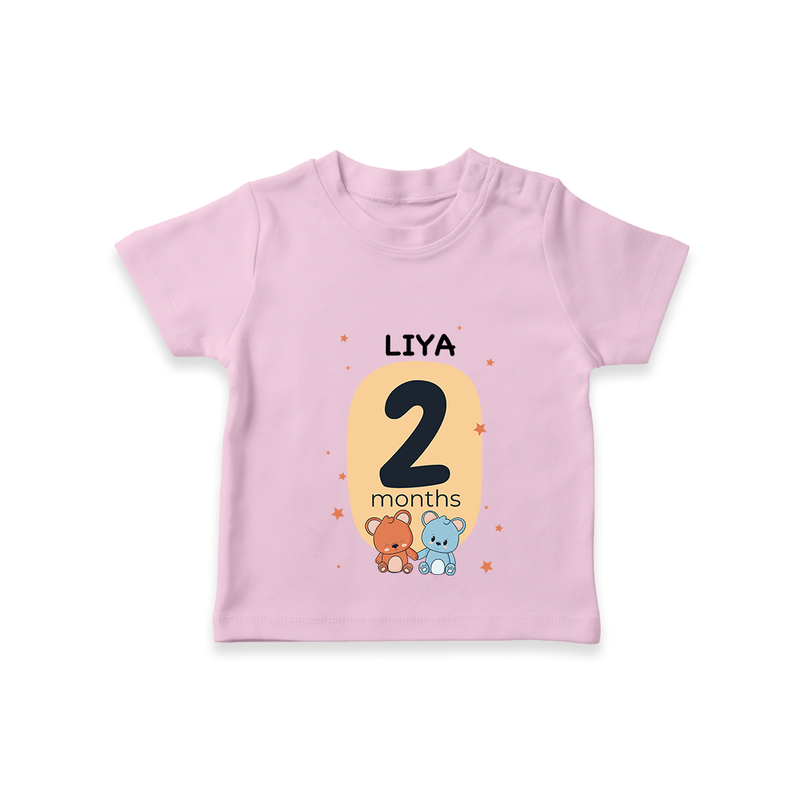 Commemorate your little one's 2nd month with a customized T-Shirt - PINK - 0 - 5 Months Old (Chest 17")