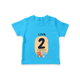 Commemorate your little one's 2nd month with a customized T-Shirt - SKY BLUE - 0 - 5 Months Old (Chest 17")