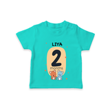 Commemorate your little one's 2nd month with a customized T-Shirt - TEAL - 0 - 5 Months Old (Chest 17")