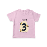 Commemorate your little one's 3rd month with a customized T-Shirt - PINK - 0 - 5 Months Old (Chest 17")