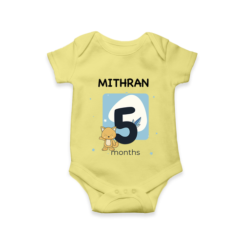 Baby Romper Birthday Outfit - 5th Month | Personalized Bodysuit | Cozy Cotton Fabric