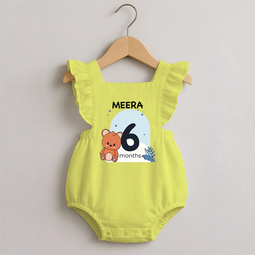 Baby Romper Frock Birthday Outfit - 6th Month | Personalized Romper Frock | Cozy Cotton Fabric