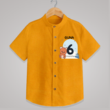 Baby Shirt Birthday Outfit - 6th Month | Personalized Shirt | Cozy Cotton Fabric - CHROME YELLOW - 0 - 6 Months Old (Chest 23")