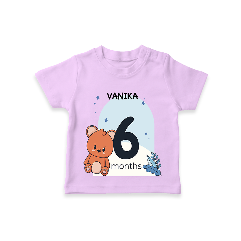 Commemorate your little one's 6th month with a customized T-Shirt - LILAC - 0 - 5 Months Old (Chest 17")