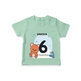 Commemorate your little one's 6th month with a customized T-Shirt - MINT GREEN - 0 - 5 Months Old (Chest 17")