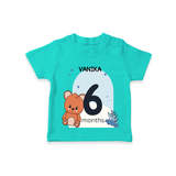 Commemorate your little one's 6th month with a customized T-Shirt - TEAL - 0 - 5 Months Old (Chest 17")