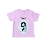 Commemorate your little one's 9th month with a customized T-Shirt - LILAC - 0 - 5 Months Old (Chest 17")