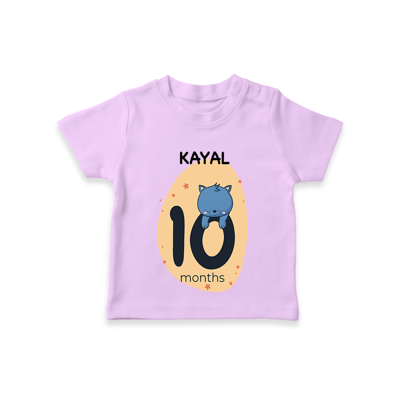 Commemorate your little one's 10th month with a customized T-Shirt - LILAC - 0 - 5 Months Old (Chest 17")