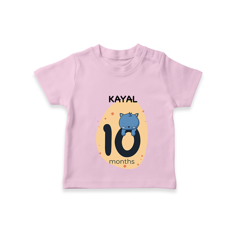 Commemorate your little one's 10th month with a customized T-Shirt - PINK - 0 - 5 Months Old (Chest 17")