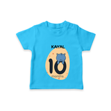 Commemorate your little one's 10th month with a customized T-Shirt - SKY BLUE - 0 - 5 Months Old (Chest 17")