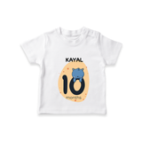 Commemorate your little one's 10th month with a customized T-Shirt - WHITE - 0 - 5 Months Old (Chest 17")